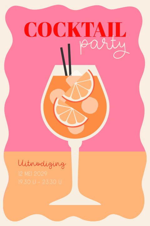 Cocktail party uitnodiging voor een verjaardag 
