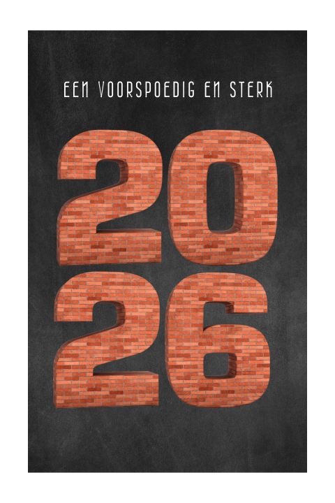 Bouw kerstkaart zakelijk metselwerk 2026