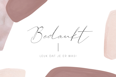 Bedankkaart Lila Liefde met abstracte vormen