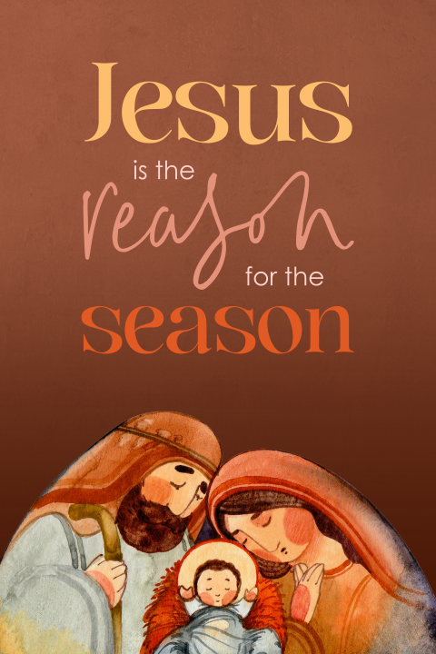 Christelijke kerstkaart illustratie baby Jezus