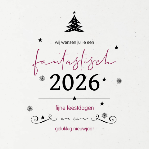 Duurzame kerstkaart met jaartal
