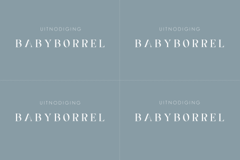 DIY uitnodiging voor babyborrel eenvoudig en strak