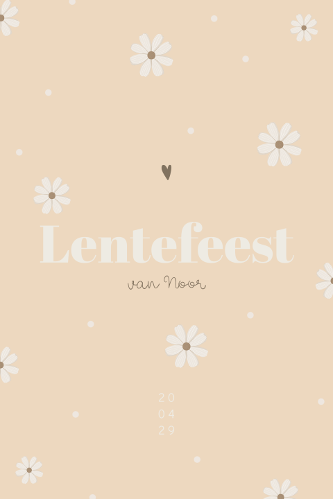 Uitnodiging lentefeest bloemen