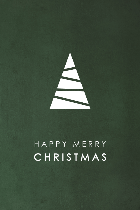 Unieke zakelijke kerstkaart met uitsnede kerstboom