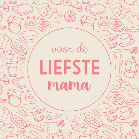 Kaart Moederdag ontbijt op bed