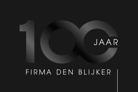 Luxe uitnodiging zakelijk jubileum 100 jaar met hoogglans
