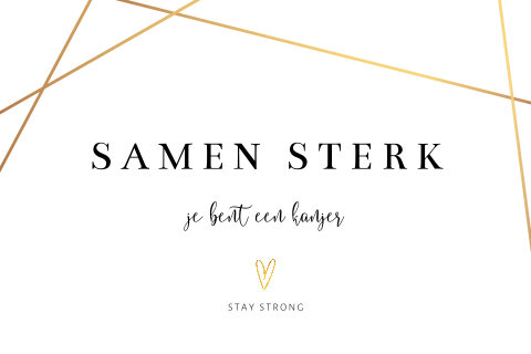 Zakelijke kaart samen sterk met gouden lijn