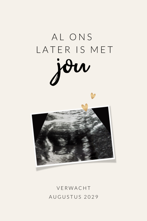 Al ons later is met jou zwangerschapsaankondiging