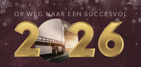 Transport en logistiek kerstkaart zakelijk met foto en 2026