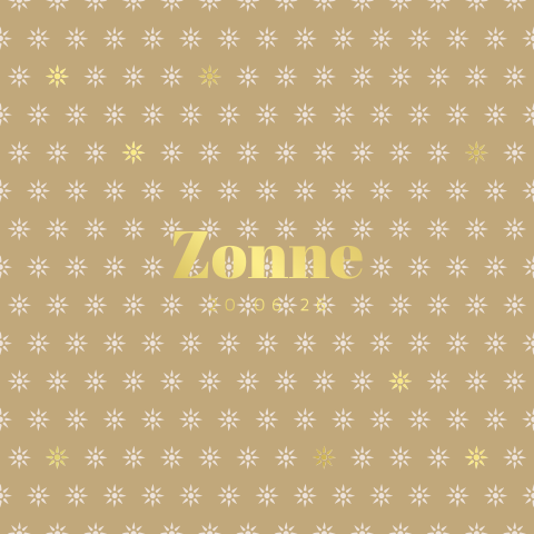 Foliedruk geboortekaartje voor een meisje met patroon van een zon