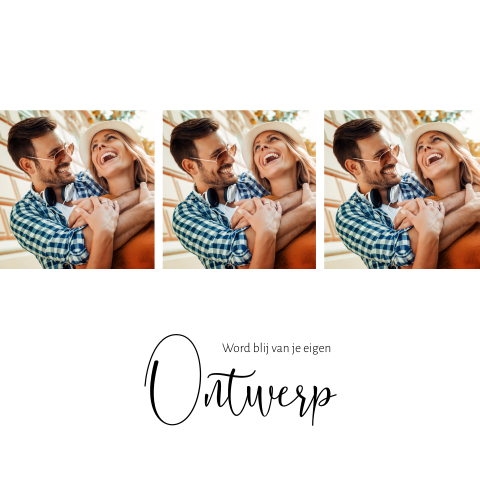 Zelf ontwerpen fotoframe 3 foto's naast elkaar