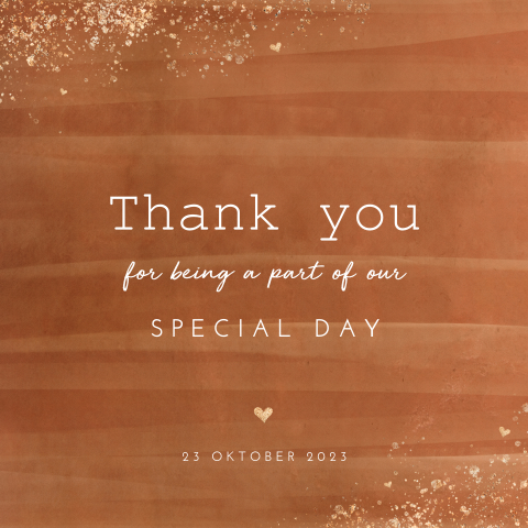 Hippe bedankkaart Roest