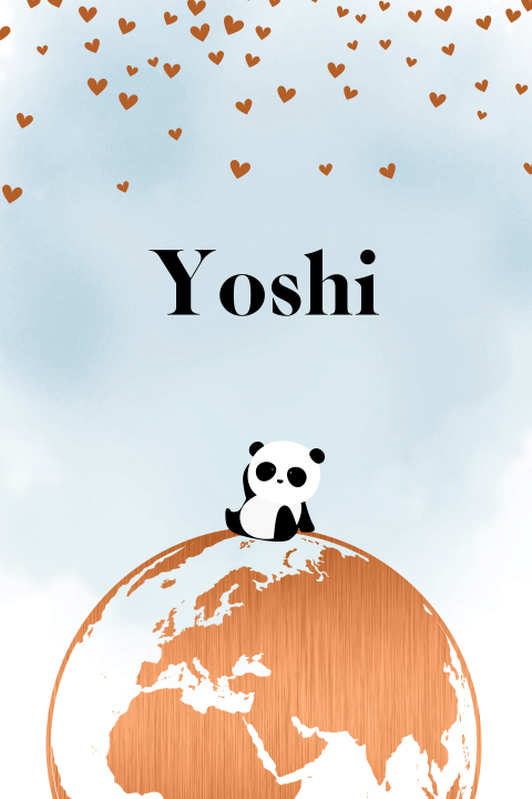 Adoptiekaartje jongen met panda en wereldbol