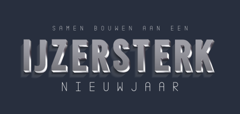 Een zakelijke kerstkaart met een ijzersterke tekst