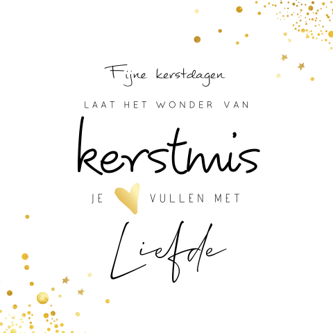 Laat het wonder van kerstmis je hart vullen met liefde kerstkaart