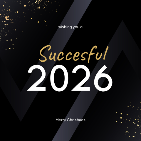 Zakelijke kerstkaart: Wishing you a successful 2026