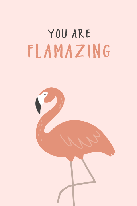Flamingo wenskaart you are flamazing