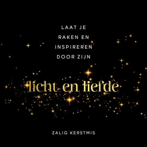 Christelijke kerstkaart licht en liefde