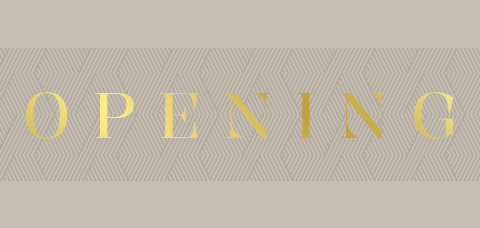 Luxe zakelijk uitnodiging voor een opening met geometrisch patroon