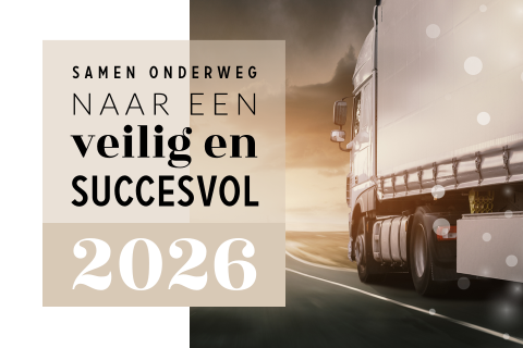 Zakelijke kerstkaart voor transport en logistiek met foto