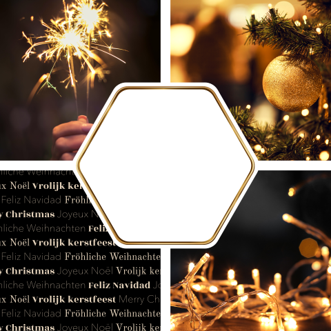 Zakelijke kerstkaart 2026 met logo, uitsnede en foto