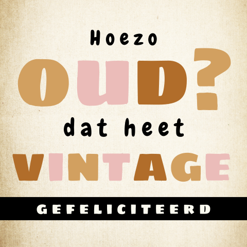 Vintage felicitatiekaart voor een verjaardag