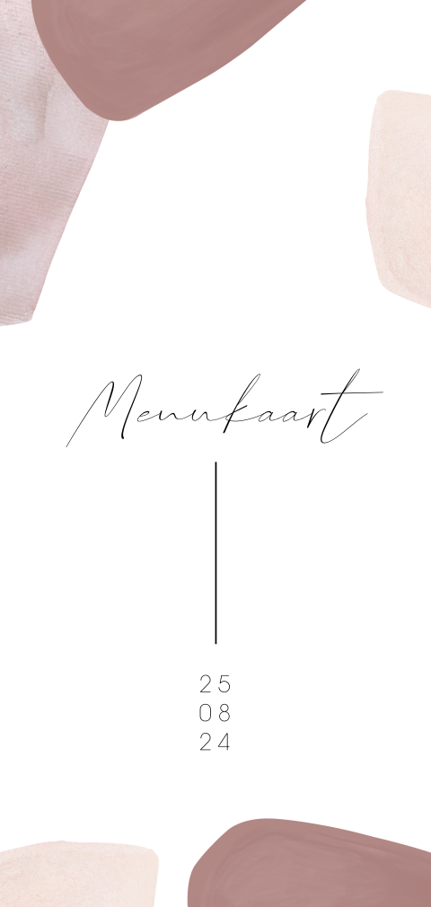 Chique menukaart Lila Liefde