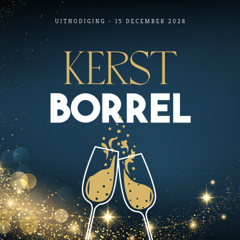 Kerstborrel uitnodiging om te proosten