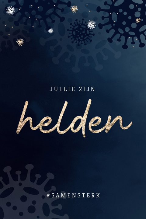 Corona helden zakelijke kaart