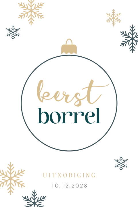 Kerstborrel zakelijke uitnodiging