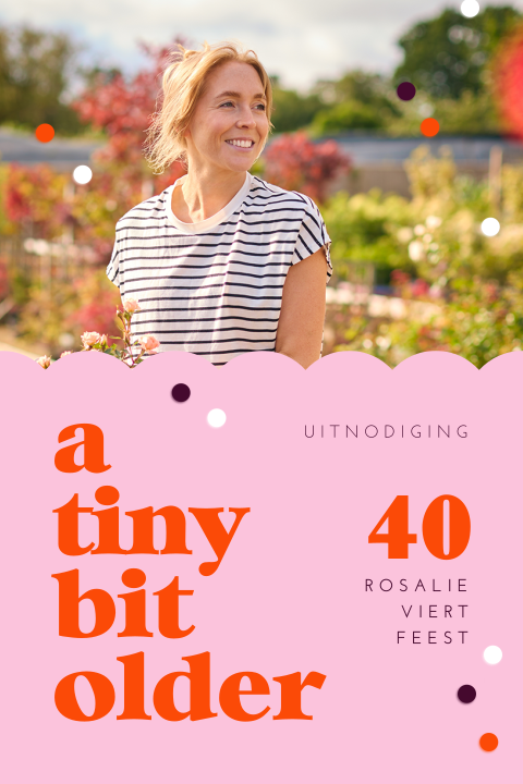 Verjaardag uitnodiging 40 jaar grappig en kleurrijk met foto