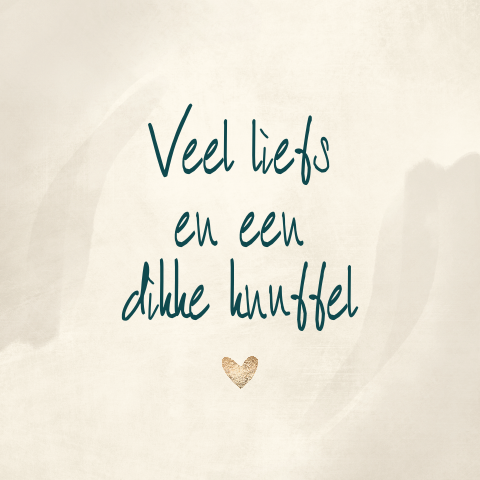 Liefs en dikke knuffel wenskaart