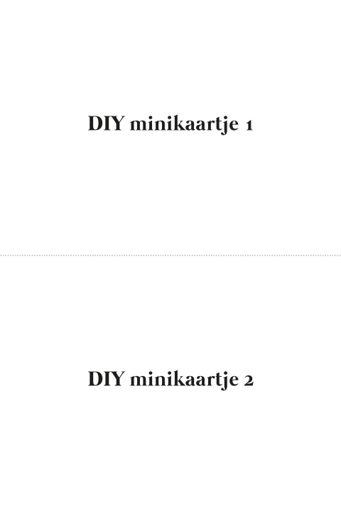 DIY twee rechthoeken (L) minikaartjes