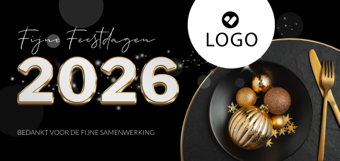 Zakelijke kerstkaart horeca branche met logo en foto