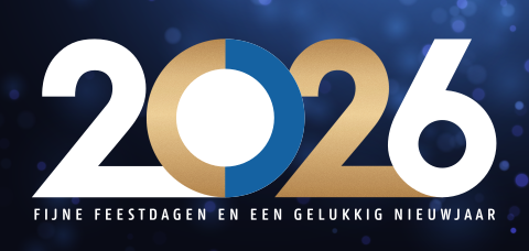 Zakelijke kerstkaart met jaartal en uitsnede