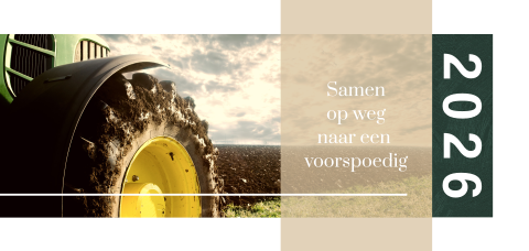 Moderne zakelijke kerstkaart met foto loonwerk en jaartal