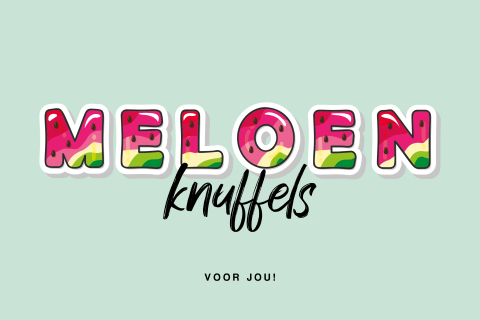 Kaartje beterschap ''meloen knuffels voor jou''