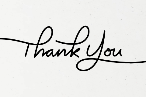 Duurzame zakelijke bedankkaart Thank you