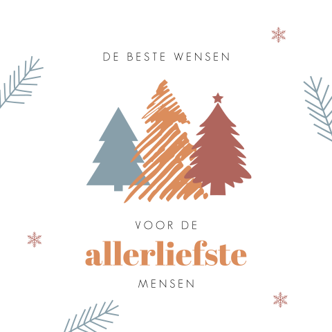 Beste wensen voor de allerliefste mensen kerstkaart