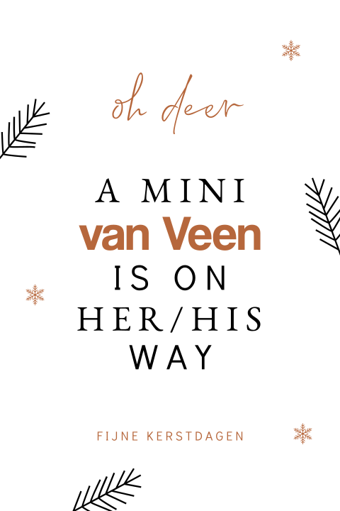 Oh deer hippe kerst aankondiging zwangerschap