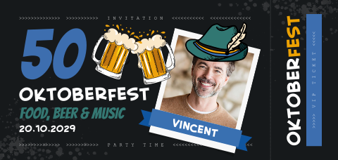 Oktoberfest verjaardag uitnodiging 50 jaar Abraham met foto