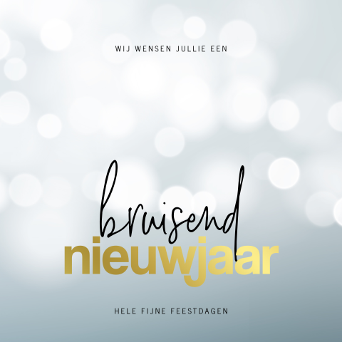 Rustige luxe zakelijke kerstkaart bruisend nieuwjaar