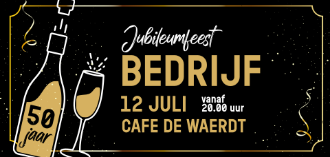 Feestelijke uitnodiging jubileum bedrijf