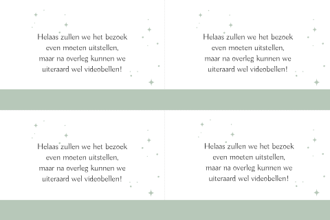 DIY label kraamvisite met sterretjes