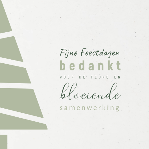 Duurzame zakelijke kerstkaart bloeiende samenwerking