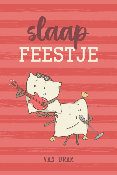 Kinderfeest uitnodiging slaap feestje met feestende kussens