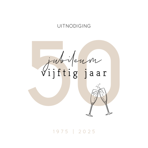 Zakelijke uitnodiging bedrijf 50-jarig jubileum