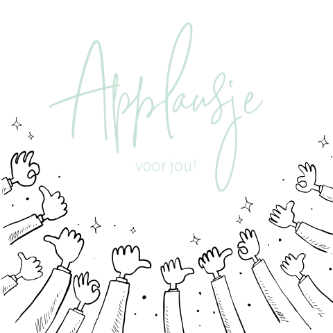 Applausje voor jou zakelijke kaart samen sterk