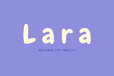 Basic meisjeskaartje met felle kleuren