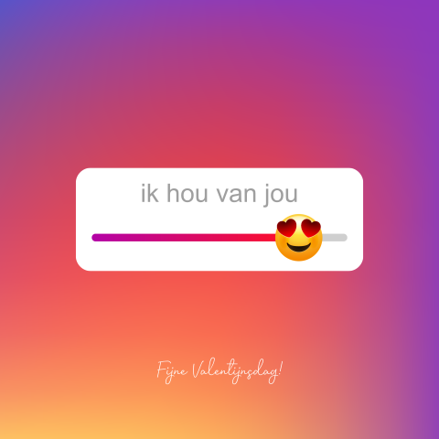 Liefdesmeter valentijnskaart ik hou van jou